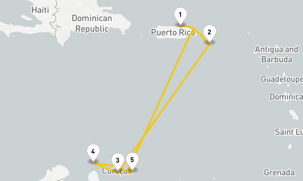 7 days, round-trip Southern Caribbean Holiday 8日間