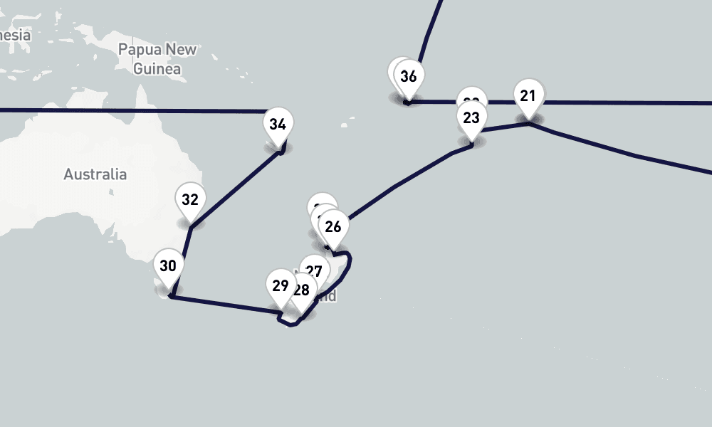 121 days, round-trip World Cruise 122日間