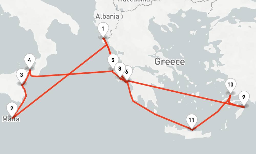 14 nights / 15 days, Corfu Island Round trip