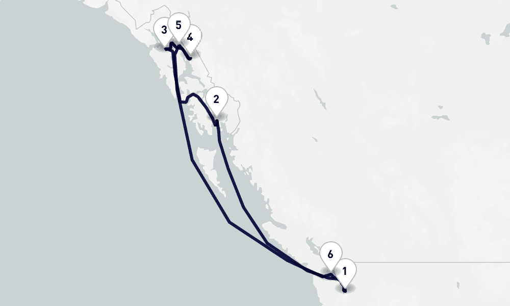 7 days, round-trip Alaska 8日間