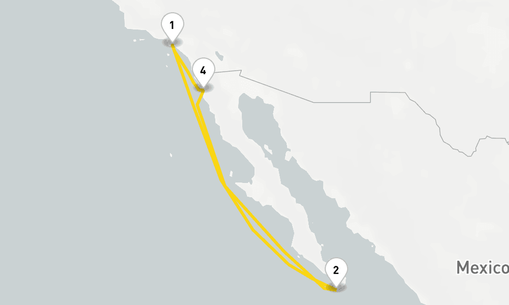 6 days, round-trip Mexican Riviera 7日間