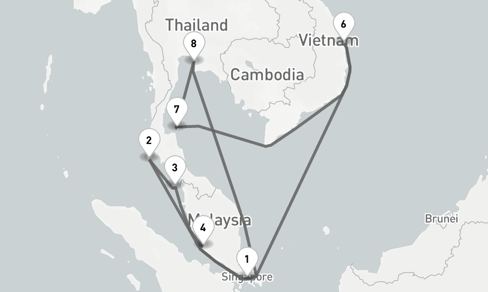 15 days, round-trip - Faszination Sudostasien - AbBis Singapur 16日間