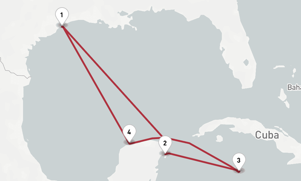 7 days, round-trip Western Caribbean Cruise From Galveston 8日間