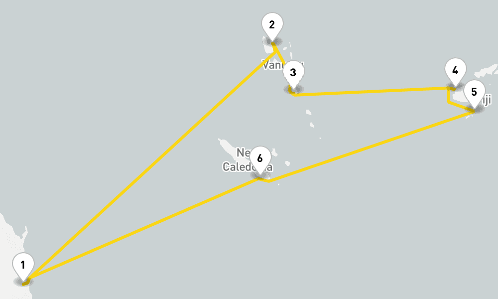 11 days, round-trip Fiji South Pacific 12日間