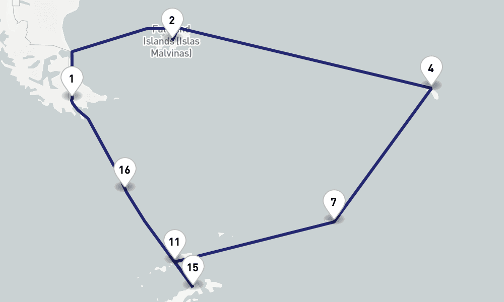 22 days, round-trip Antarctica 23日間