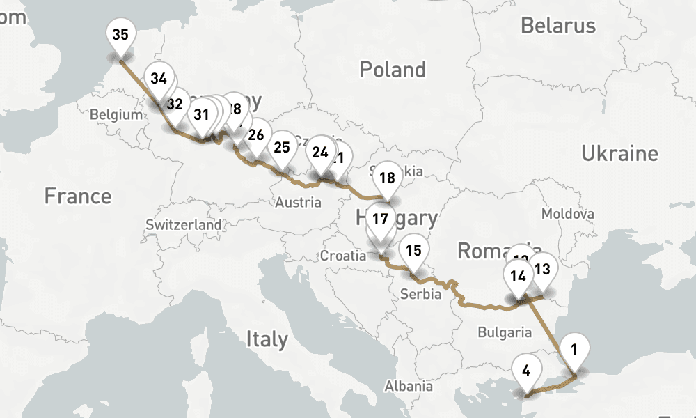28 days, one-way from Istanbul to Amsterdam 29日間