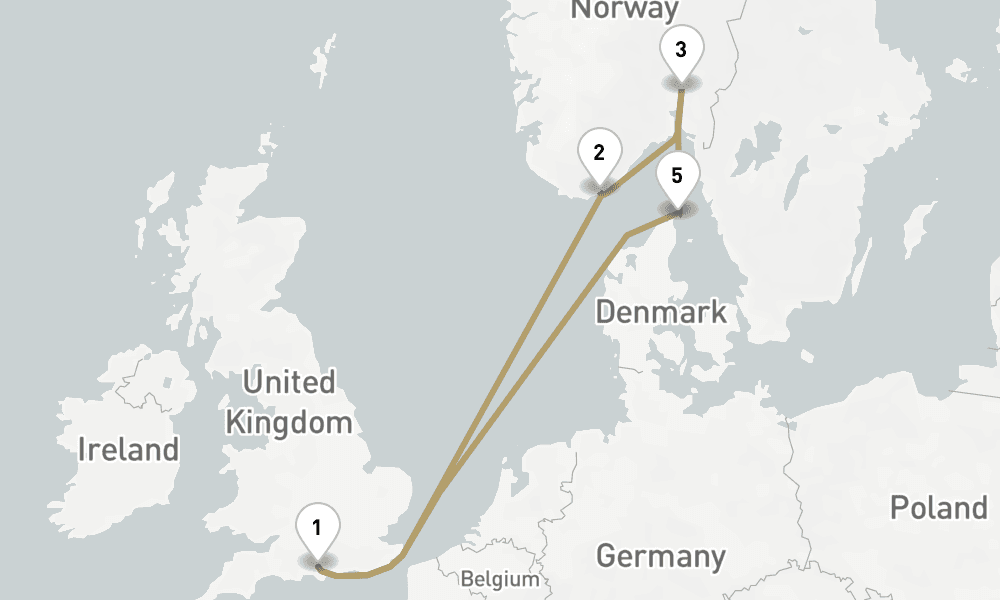 7 days, round-trip Norwegian Fjords With Michel Roux 8日間