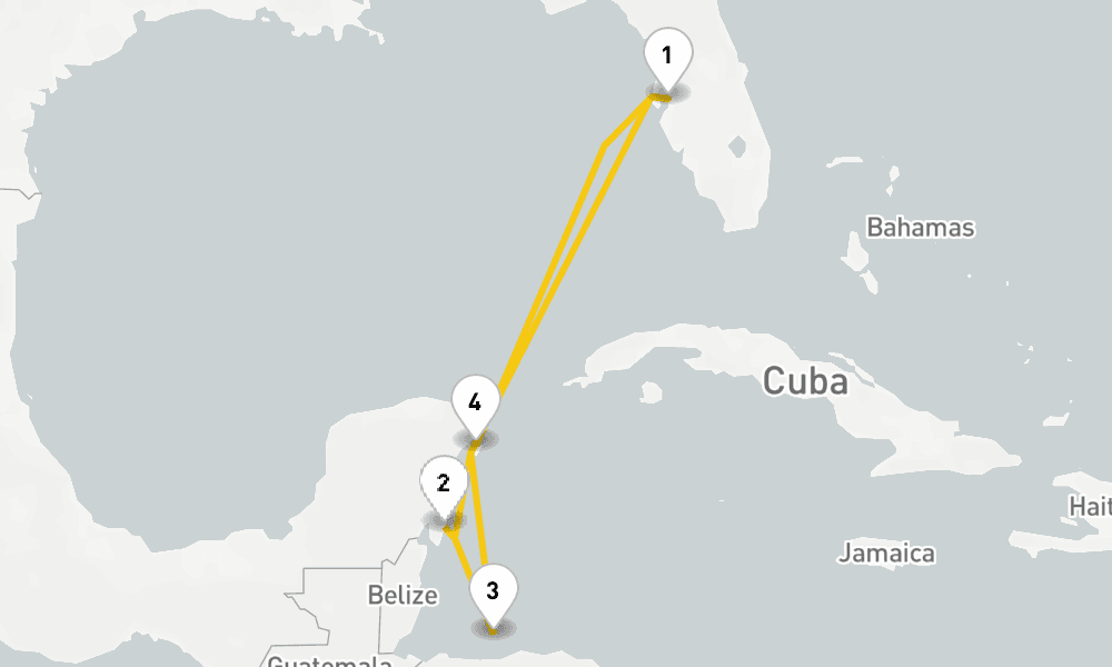 6 days, round-trip Western Caribbean Cruise 7日間