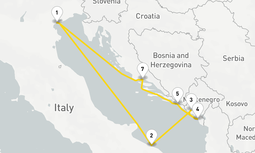 7 days, round-trip Eastern Mediterranean from Marghera Venice 8日間