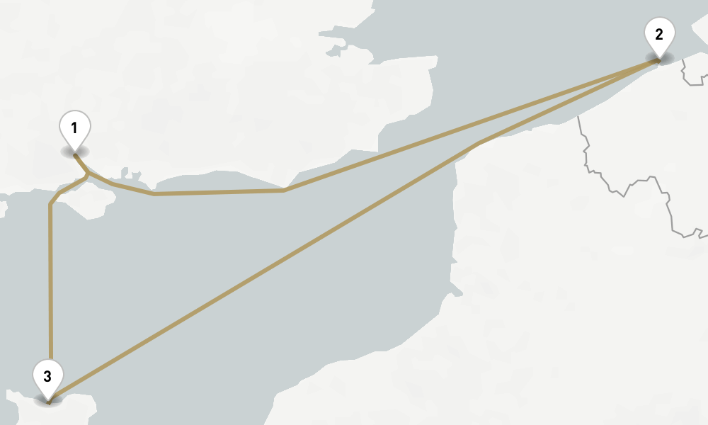 4 days, round-trip Zeebrugge And Cherbourg 5日間