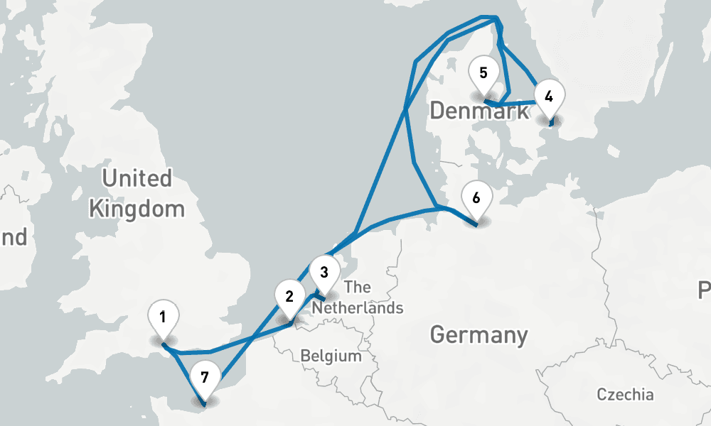 10 days, round-trip European Capitals 11日間