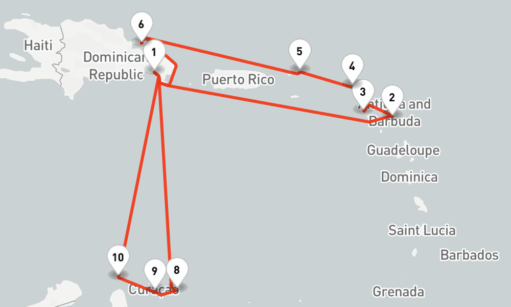 14 days, round-trip Karibische Inseln ab Dominikanische Republik 2 15日間