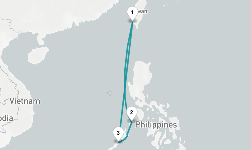 5 days, round-trip Coron - Puerto Princesa Cruise 6日間