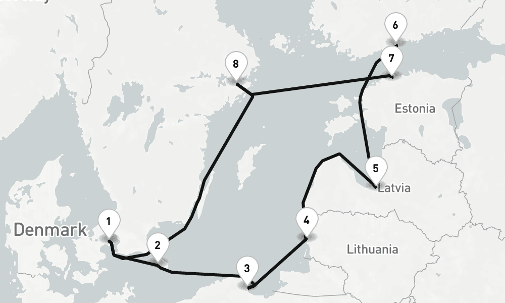 10 days, round-trip Copenhagen To Copenhagen 11日間
