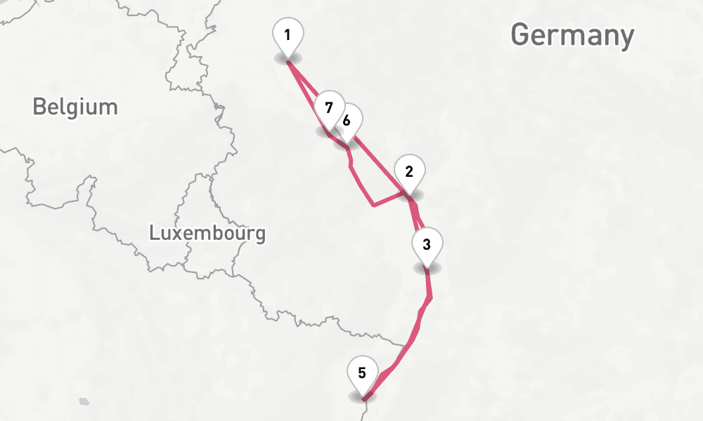 7 days, round-trip Rhine 8日間