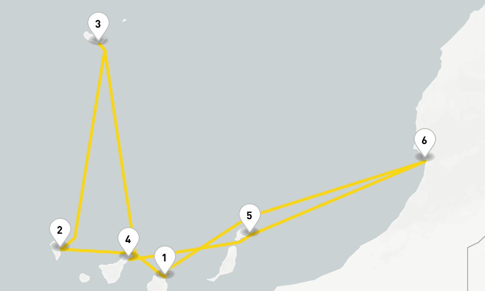 7 days, round-trip Canaries African Atlantic from Las Palmas 8日間