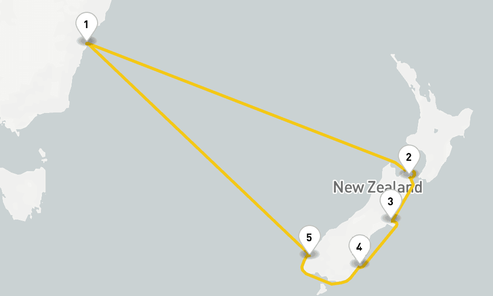 9 days, round-trip New Zealand Cruise 10日間
