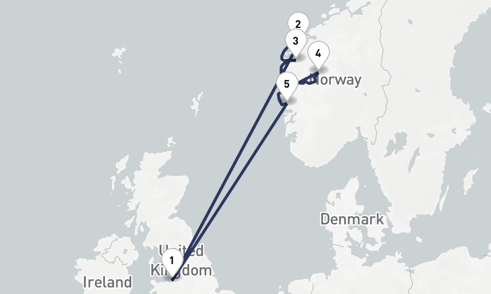 9 days, round-trip Fjords Mountains of Norway 10日間