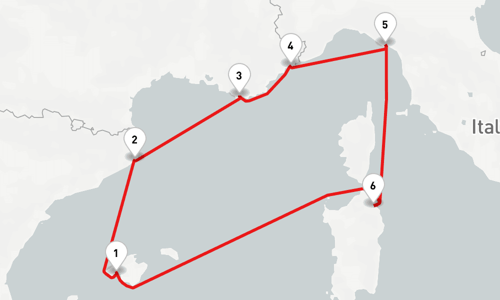 7 days, round-trip Jewels Of The Mediterranean 8日間