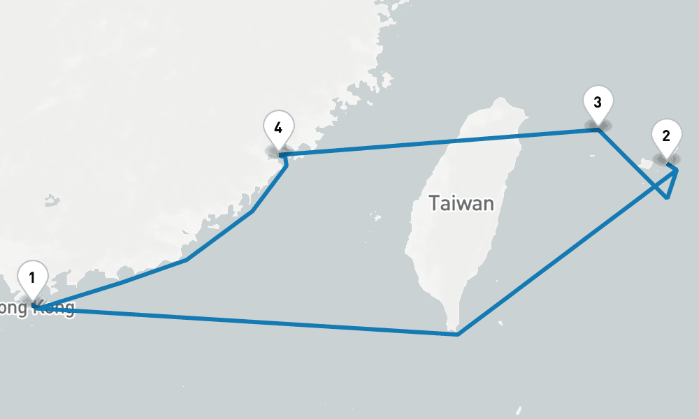 5 days, round-trip Ishigaki - Miyakojima - Xiamen Cruise 6日間