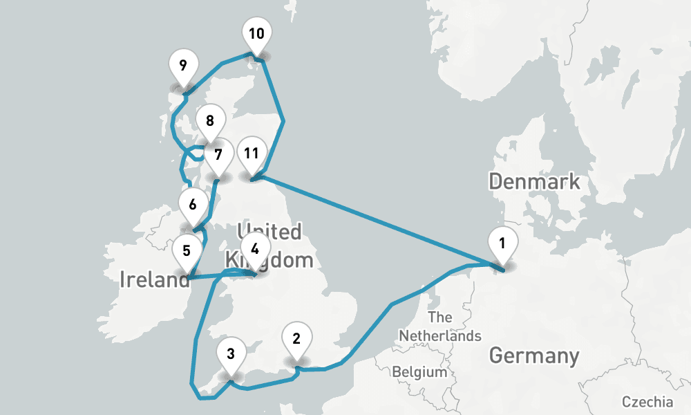 14 days, round-trip Best of der Britischen Inseln 15日間