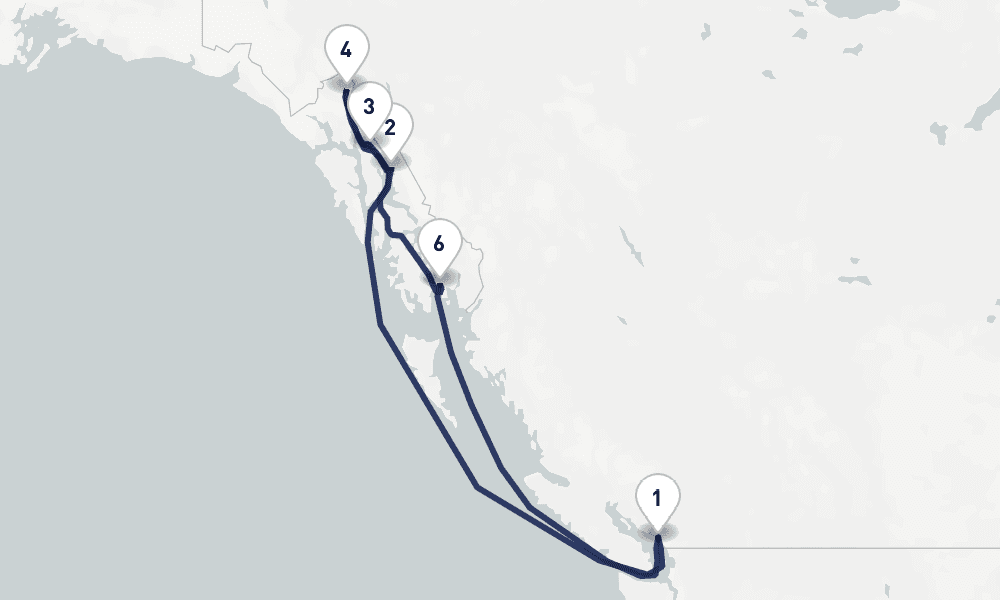 7 days, round-trip Alaska Inside Passage 8日間