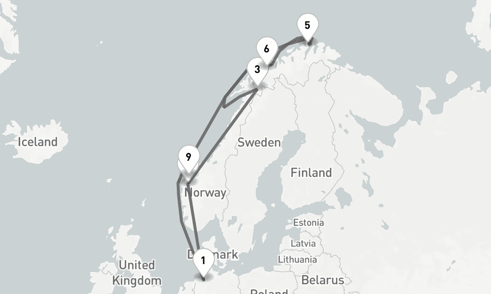14 days, round-trip - Winterliches Norwegen - AbBis Bremerhaven 15日間