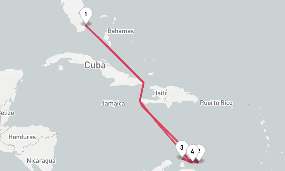 8 nights / 9 days, Miami (Florida) Round trip