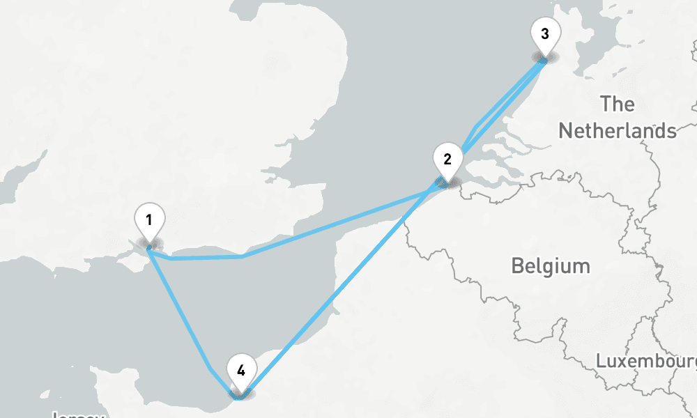 5 nights / 6 days, Portsmouth (England) Round trip