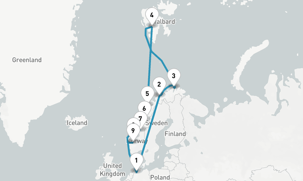 16 nights / 17 days, Bremerhaven (Bremen, Germany) Round trip