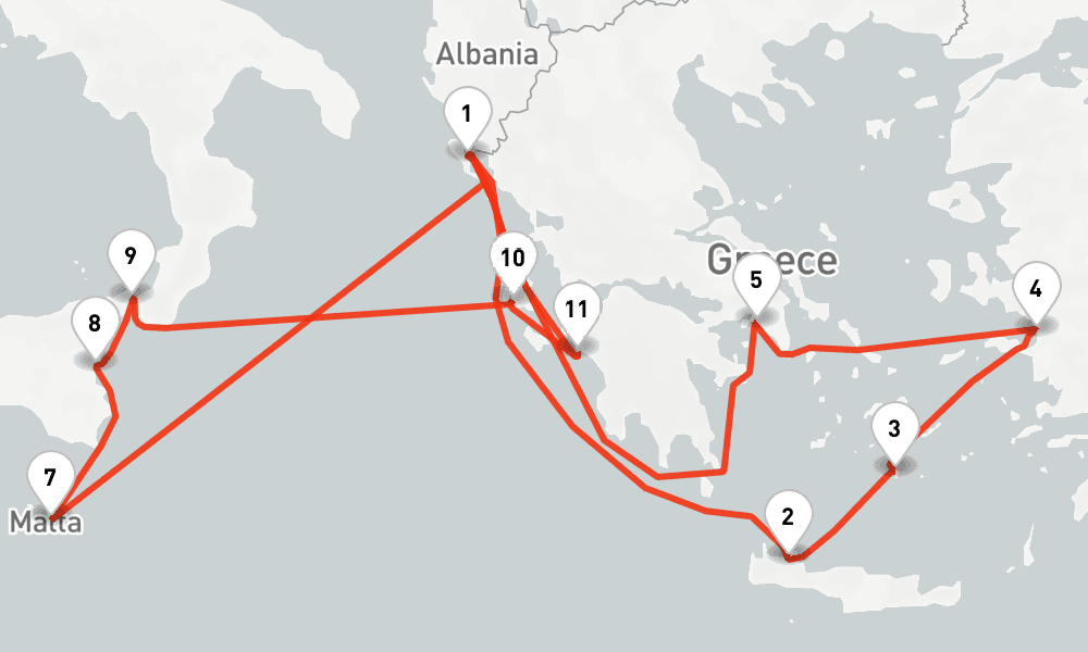 14 nights / 15 days, Corfu Island Round trip