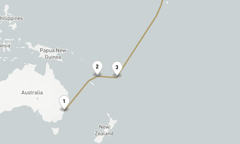 46 days, one-way from Sydney to Hamburg 47日間
