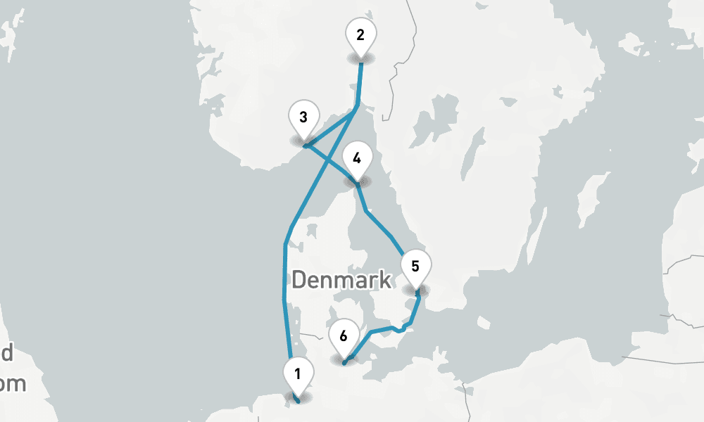 7 days, one-way from Bremerhaven to Kiel 8日間