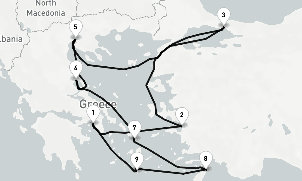 11 nights / 12 days, Piraeus (Athens, Greece) Round trip