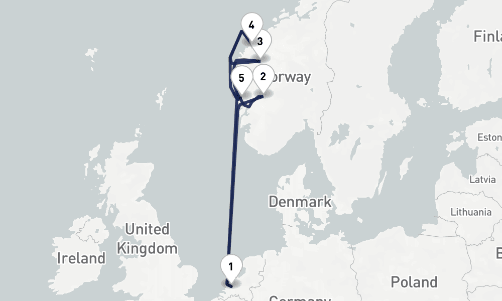 7 days, round-trip Norwegian Fjords With Nordfjord 8日間