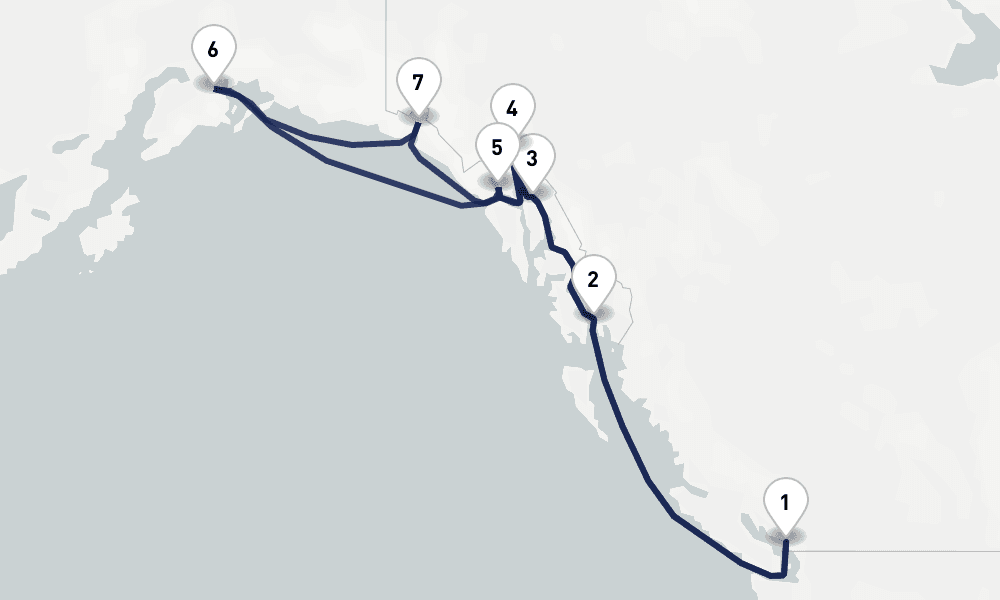 14 days, round-trip Alaska Roundtrip Collectors Voyage 15日間