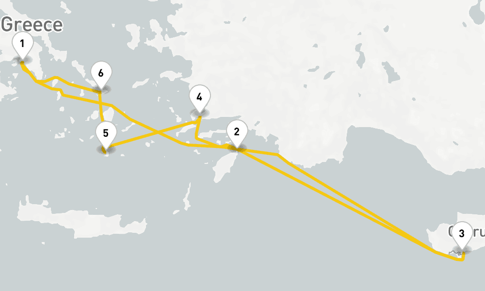 7 days, round-trip Greek Isles Cyprus Cruise 8日間