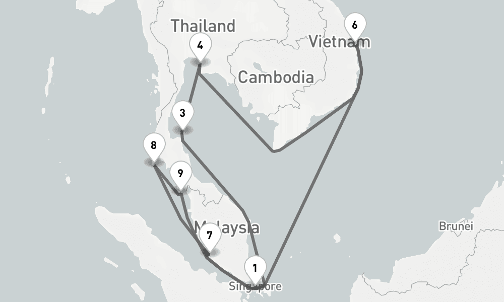 15 days, round-trip - Faszination Sudostasien - AbBis Singapur 16日間