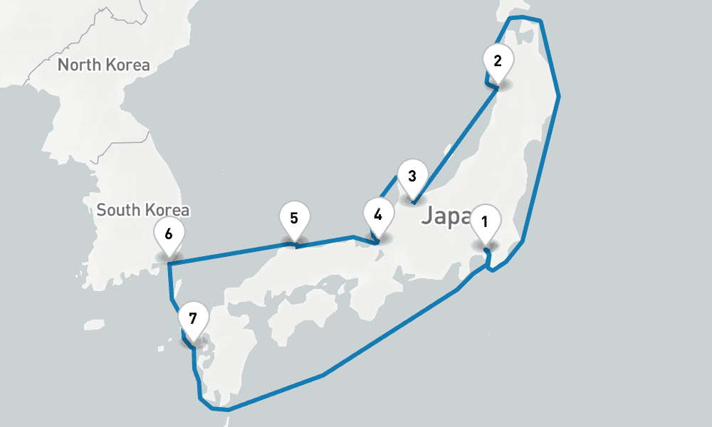 【横浜発着】輝きの北陸航路と韓国 10日間 B [M629] 10日間