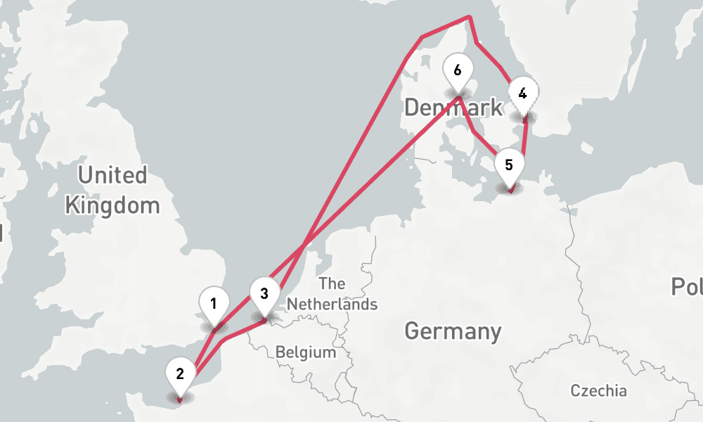 8 days, round-trip Northern Europe 9日間