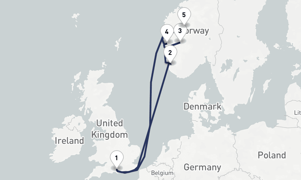 8 days, round-trip Mountains, Glaciers Fjords of Norway 9日間