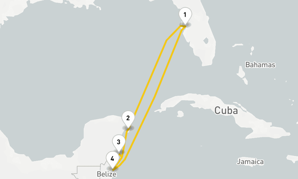 7 days, round-trip Western Caribbean Cruise 8日間