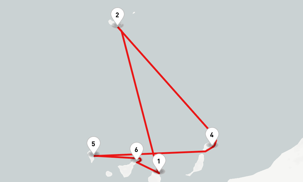 7 days, round-trip Atlantic Islands 8日間