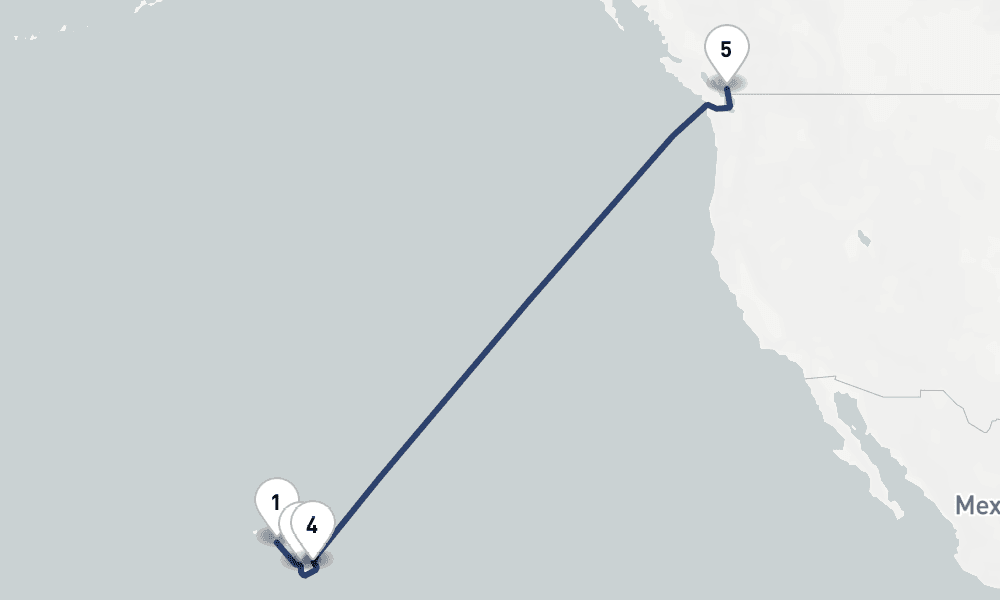 9 Nights Honolulu (Oahu), Hawaii to Vancouver, British Columbia