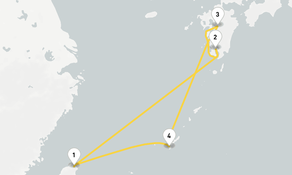 5 days, round-trip Kagoshima - Kumamoto - Naha Cruise 6日間