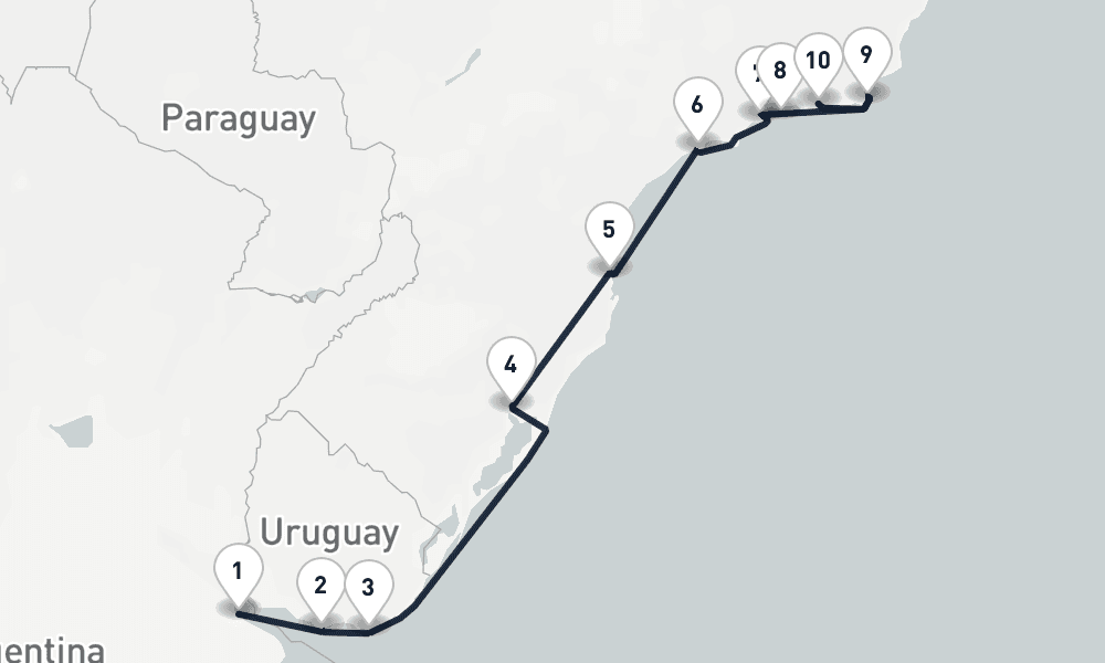 12 days, one-way from Buenos Aires to Rio de Janeiro 13日間