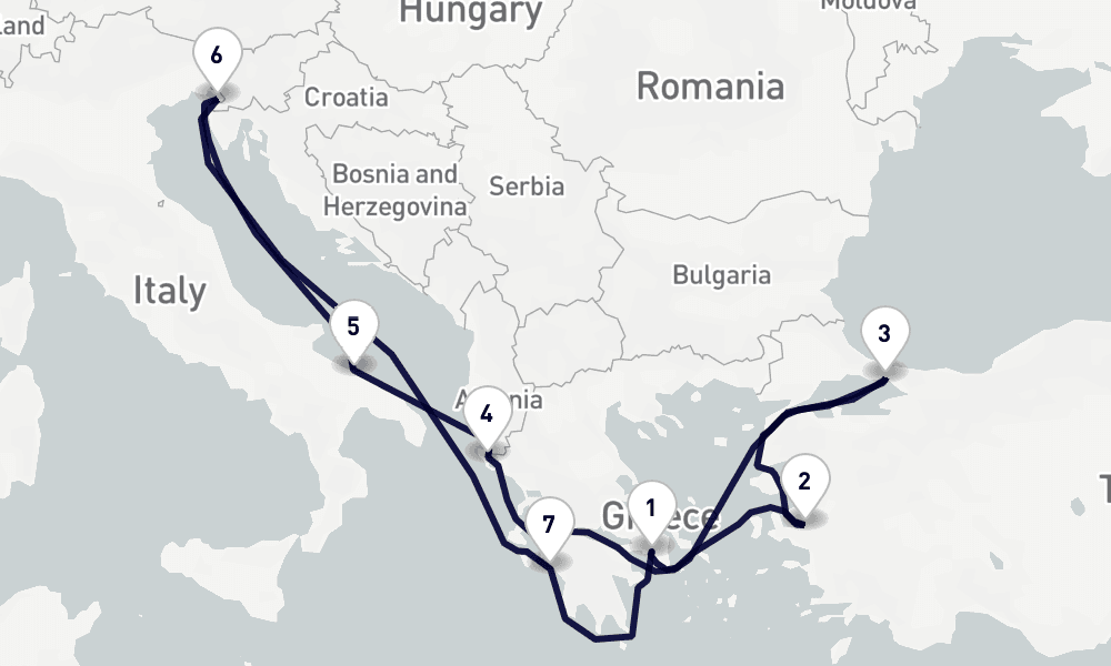 9 days, round-trip Mediterranean 10日間