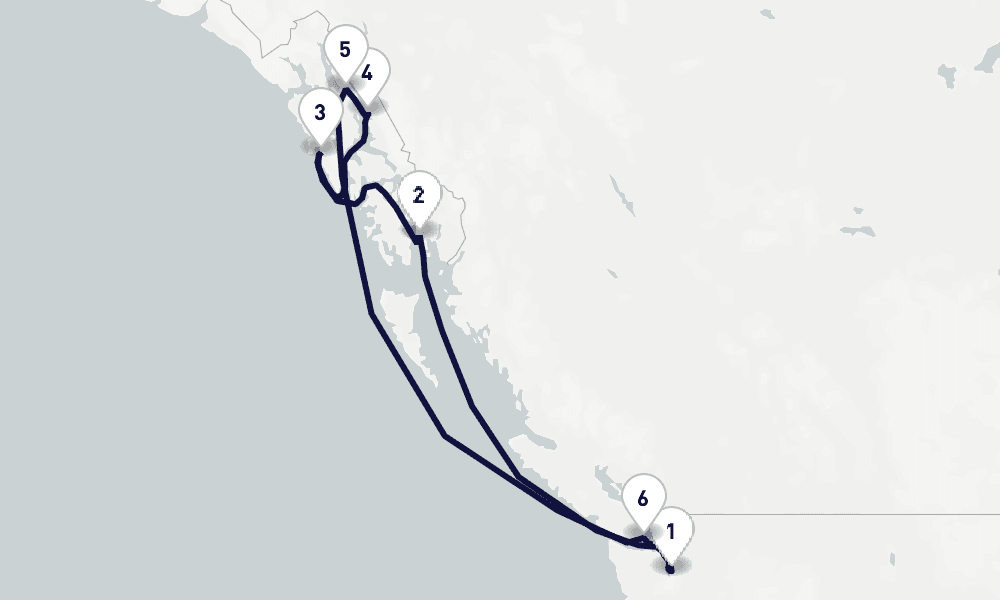 7 days, round-trip Alaska 8日間