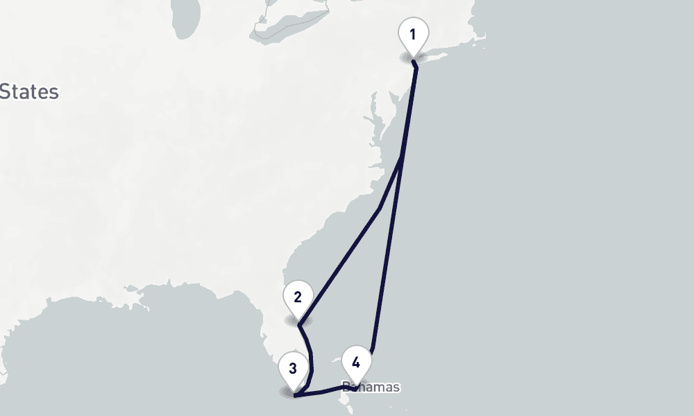 7 days, round-trip The Bahamas 8日間