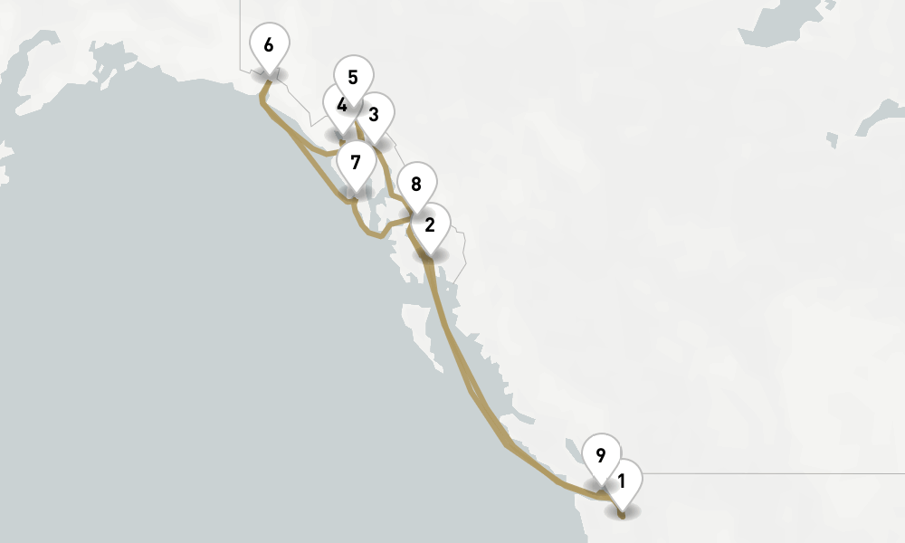 11 days, round-trip Alaska 12日間